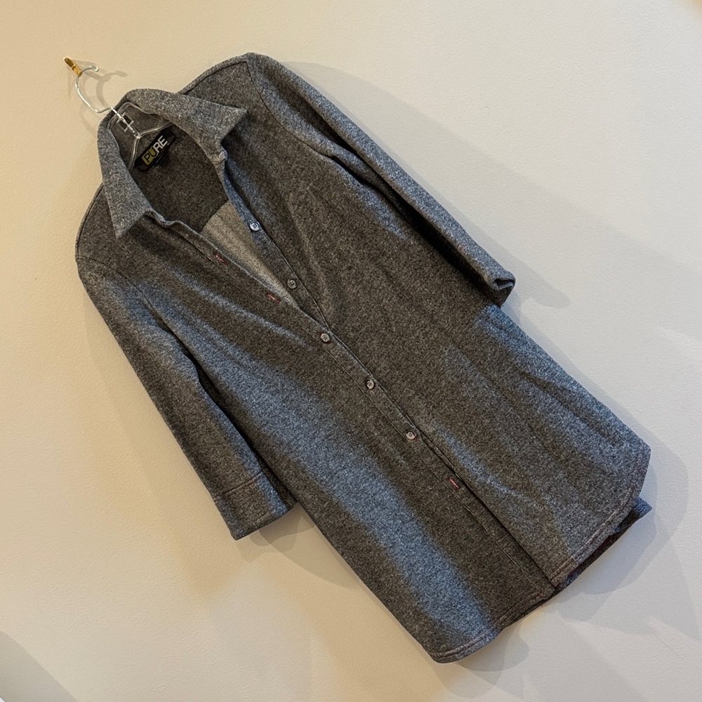 Pure essence Gray Button-Up Dress/cardigan/tunic